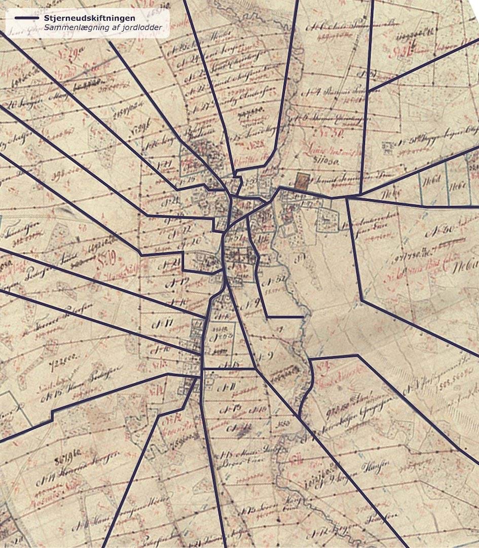 Historiske spor fra stjerneudskiftningen set på Original 1 kort